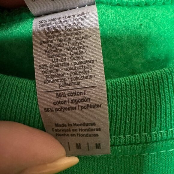 Christmas Tree Print Pullover Sweatshirt Casual Holiday Party Crew Neck Size M - Picture 6 of 6